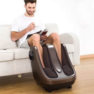 Electric Foot Massager Calf Machine Shiatsu Kneading Rolling Air Compression Feet Massage with Heat, Leg Beautician Massager